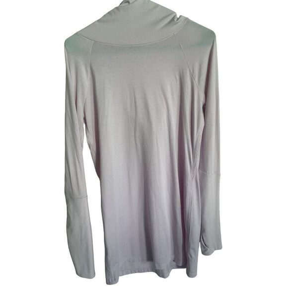 Athleta Womens Light Pink Raglan Sleeve Cowl Neck Tunic Hoodie Size Medium - Picture 1 of 16